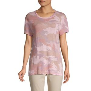 Zadig & Voltaire Women's Pink Walk Camo Linen Tee